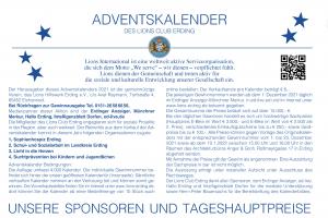 Lions Adventskalender Rückseite mit Bedingungen