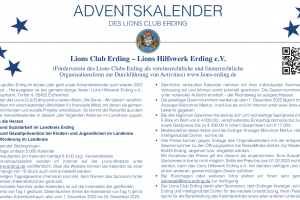 Adventskalender 2022 Bedingungen