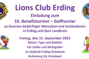 Einladung und Anmeldung Golfturnier 2023