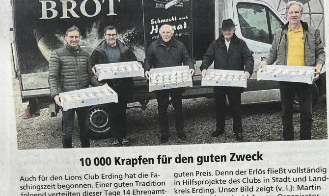 Lions Krapfenaktion Erdinger Anzeiger 2021 11 17