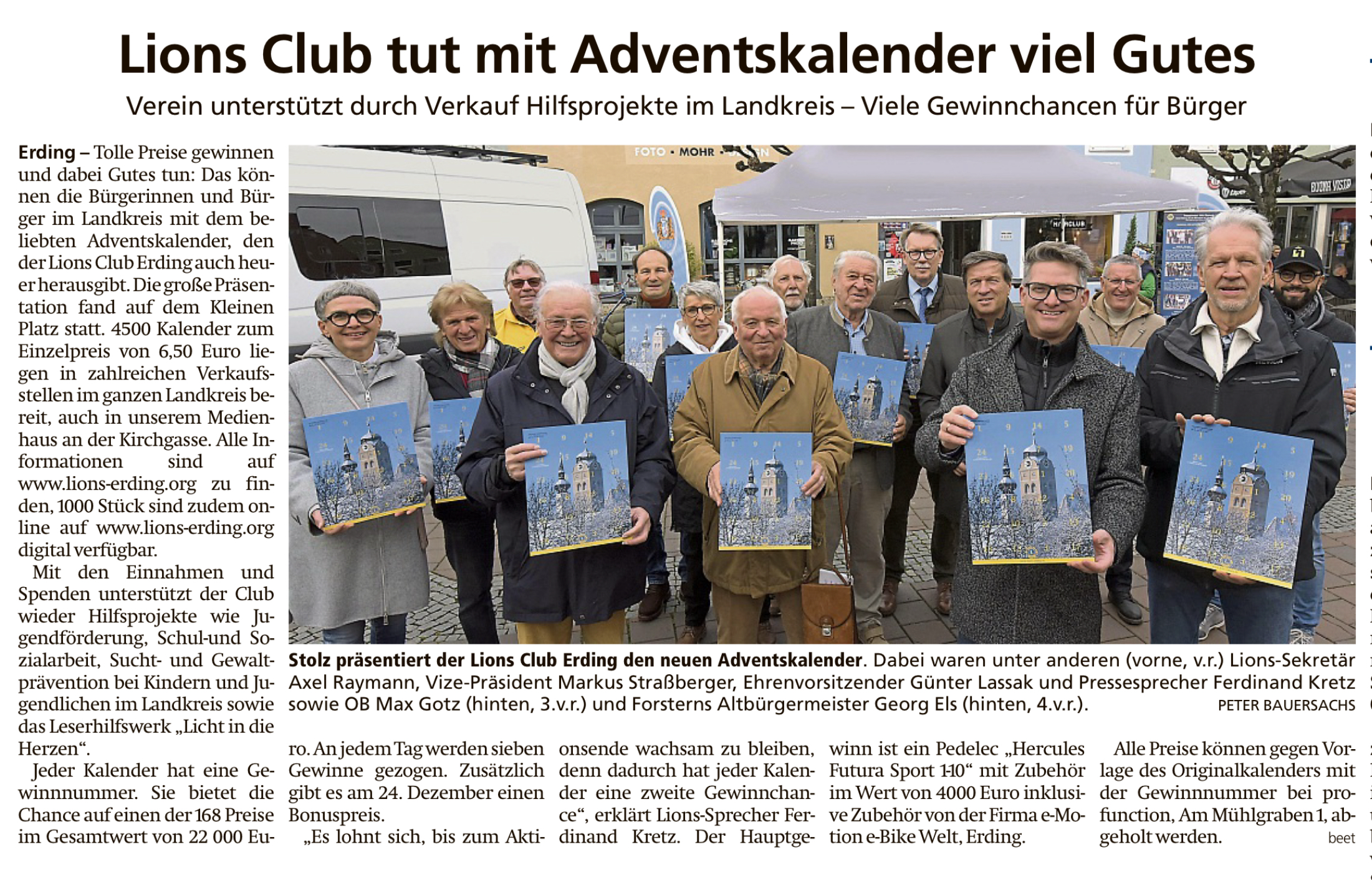 Artikel Erdinger Anzeiger vom 31.10.25